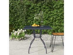 Mesa de jardín LOVELY HOME de malla de acero antracita (80 x 80 x 72,5 cm)