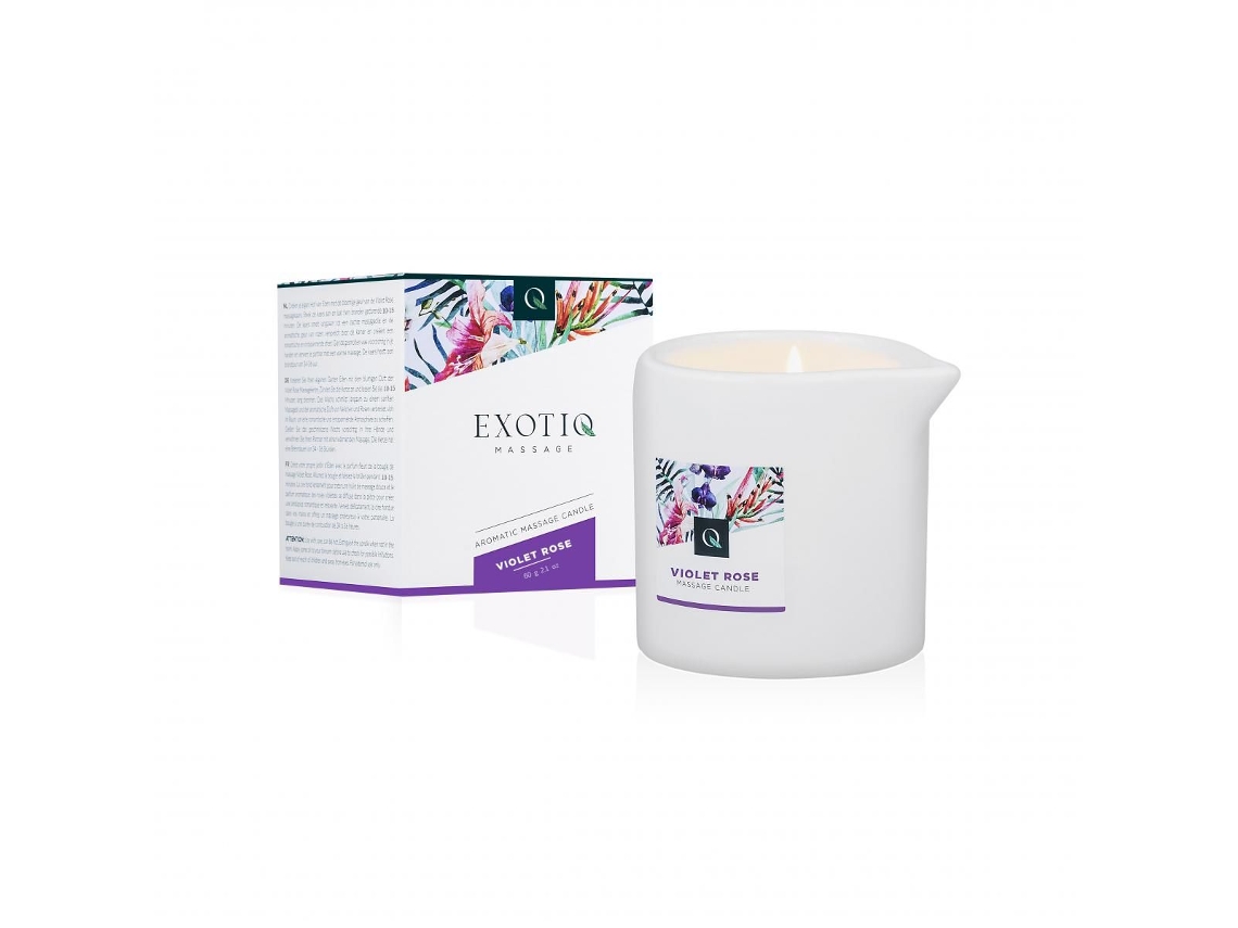 Vela para masajes Exotiq rosa violeta 60g EXOTIQ