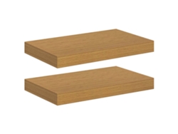 Juego de 2 estantes de pared, beige, 40 x 23,5 x 4 cm, MAISON EXCLUSIVE
