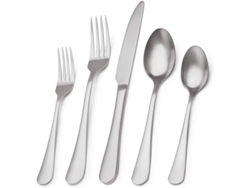 2026da-set De Cubiertos De Acero Inoxidable 5 Piezas, Apto Para Lavavajillas, Para Hogar Y Restaurante, Plata