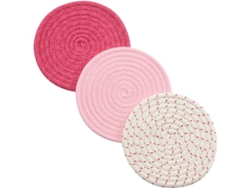 2026-set De 3 Retardadores De Calor De Algodón 100% Tejidos, 17,78 Cm, Rosa, Para Cocina Y Horneado