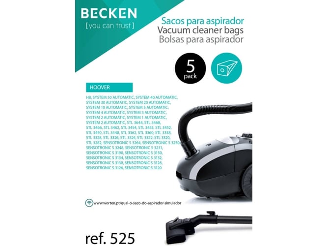 Bolsa de aspirador BECKEN REFª525 (5 unidades)