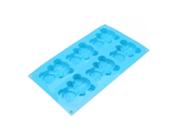 5 Piezas Molde De Silicona De Cookie Con Oso Azul Animado Resistente Al Calor Para Chocolate Dulces Pasteles Horneado
