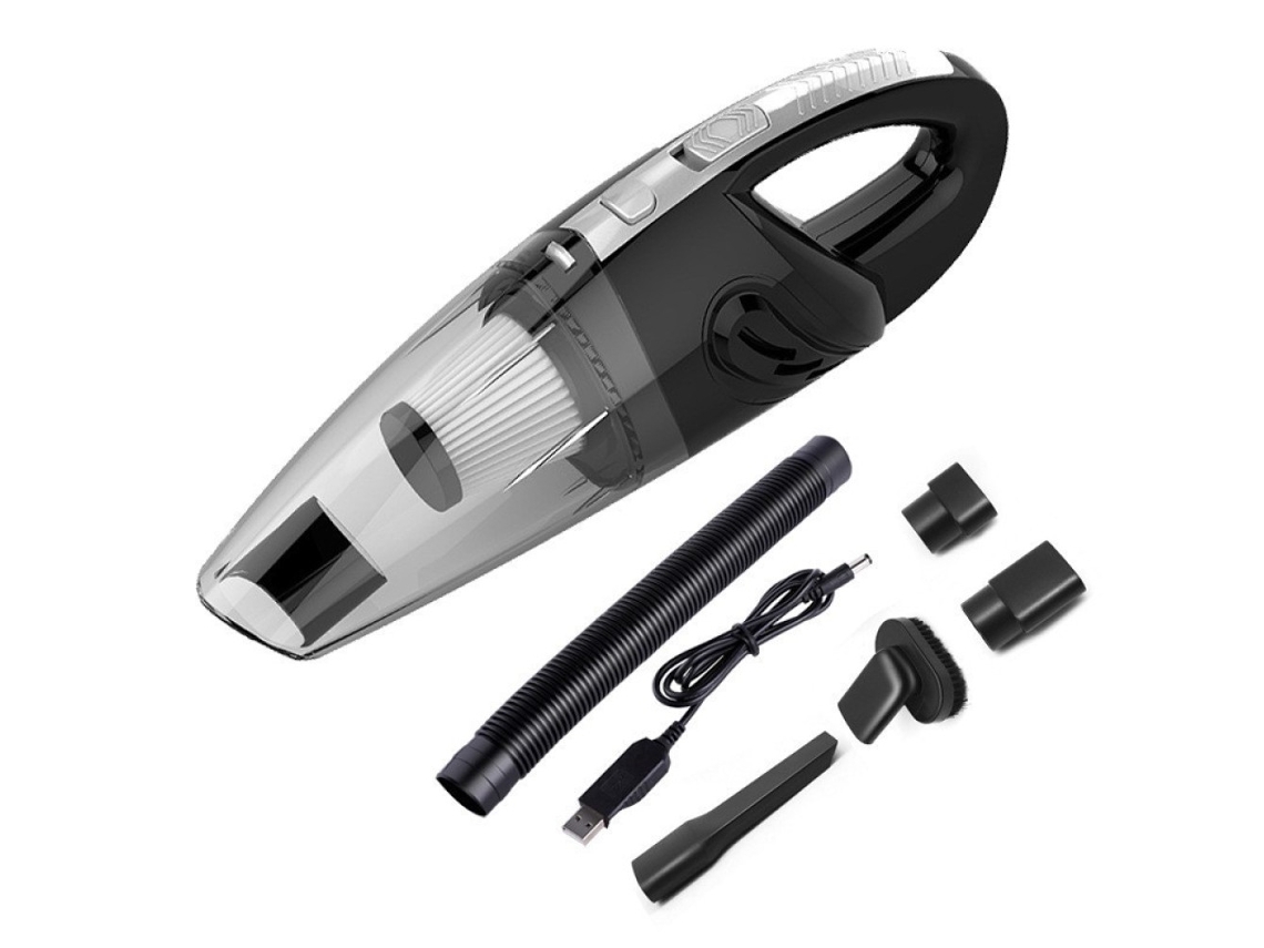 Aspiradora de mano inalámbrica Sstrwgood de 60 W y 4000 Pa con 7 accesorios (actualización en negro)