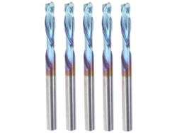 2026velora-5 Piezas Cutter Fresado 2 Flute Hss Cnc End Mill 3.175x12x40mm Broca Recta Inoxidable