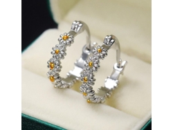 Anillo Ajustable De Margaritas Blancas Moda Coreana Para Mujeres Joyería De Fiesta Regalo De Cumpleaños Cdn Aretes B