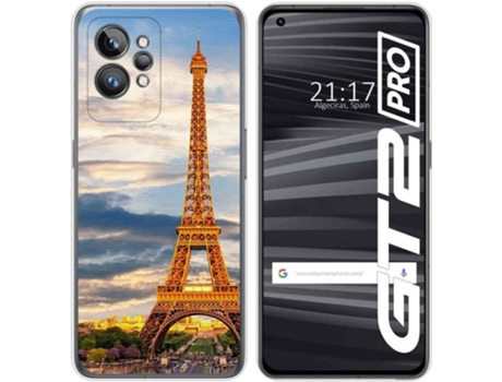 Carcasa para Realme GT 2 Pro 5G TUMUNDOSMARTPHONE Dibujos Paris Multicolor