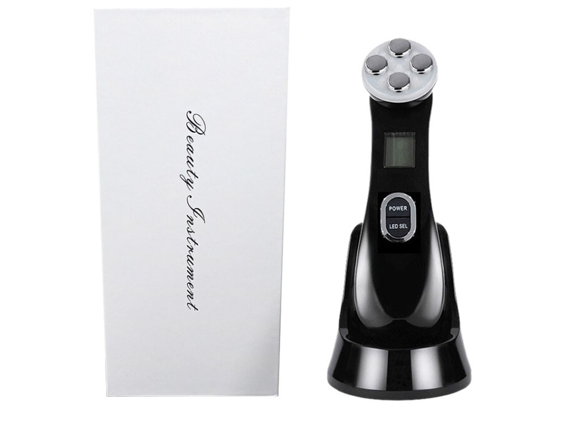 Masajeador facial ultrasónico para el cuidado de la piel, dispositivo de belleza ultrasónico negro Bestvite
