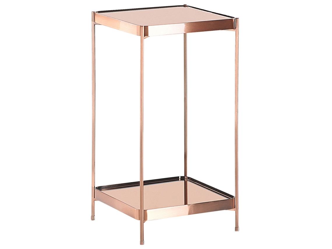 Mesa de centro BELIANI Alsea de Vidrio templado Cobrizo 29x29x60