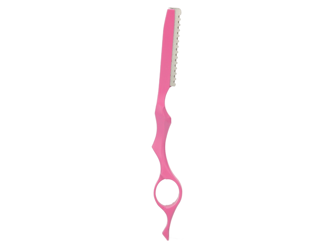 Navaja Profesional Para Adelgazar Y Estilar El Cabello Rosa De Acero Inoxidable Con Diseño Ergonómico Y Hojas Afiladas