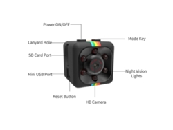 2026-cámara Mini De Acción 1080p Con Visión Nocturna, Estabilización Y Tarjeta Tf Compatible - Cámara Oculta Dv