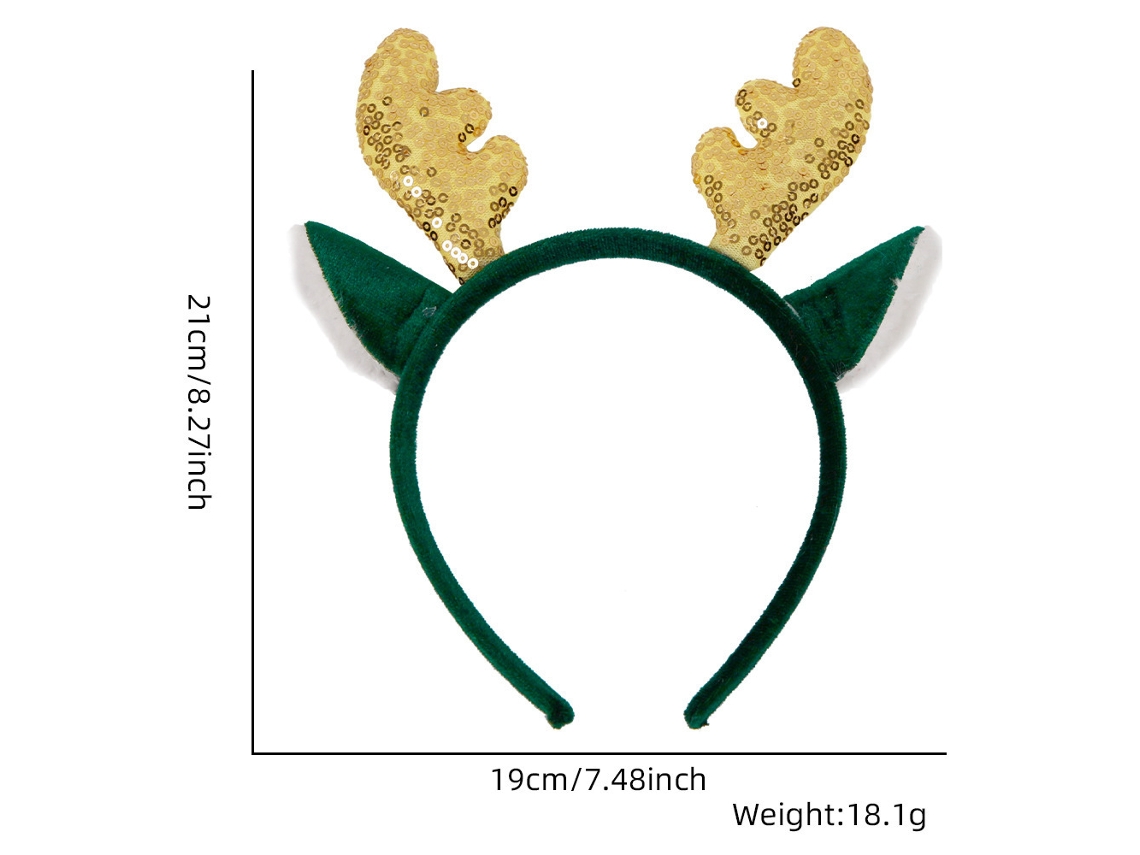 Diadema navideña con cuernos, accesorio navideño brillante, ideal para fiestas, cosplay y uso diario Aeuzwr (estilo 28)