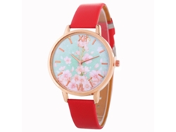 Reloj De Pulsera Analógico De Cuarzo Sencillo Para Mujer, De Piel Sintética Con Esfera Redonda (azul).