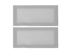2 protectores de ventilación para bebés, de silicona suave, a prueba de niños, seguros para el suelo del hogar, para atrapar residuos, cabello, insectos, color gris.