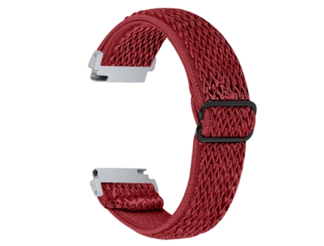 Correa de tela tejida ajustable elástico 22mm con hebilla para Huami Amazfit GTR 47mm/Pace/Stratos/Stratos 2 - tinto