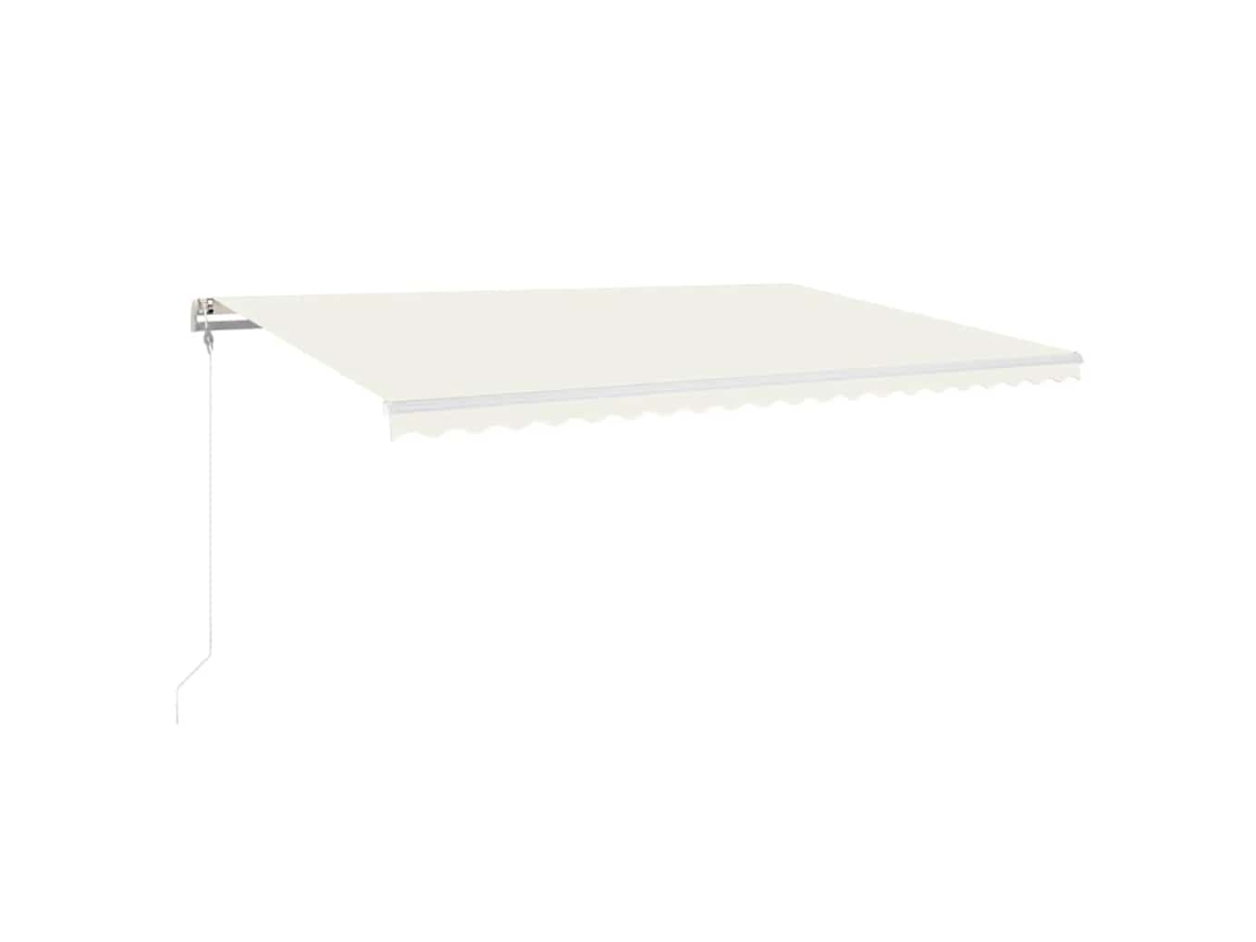 Maison Exclusive - Toldo Automático Con Led Y Sensor De Viento Crema 500x300 Cm