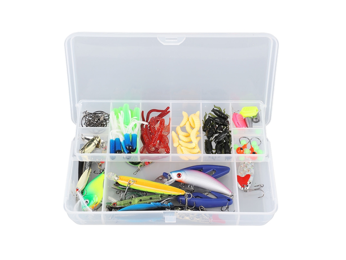 Kit De Iscas De Pesca 103 Peças Multifuncional Alta Resistência Iscas Realistas Para Pesca