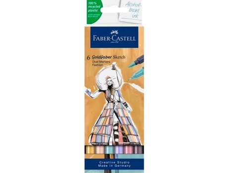 Set de Rotuladores FABER-CASTELL Goldfaber Sketch - Fashion Doble 6 Piezas