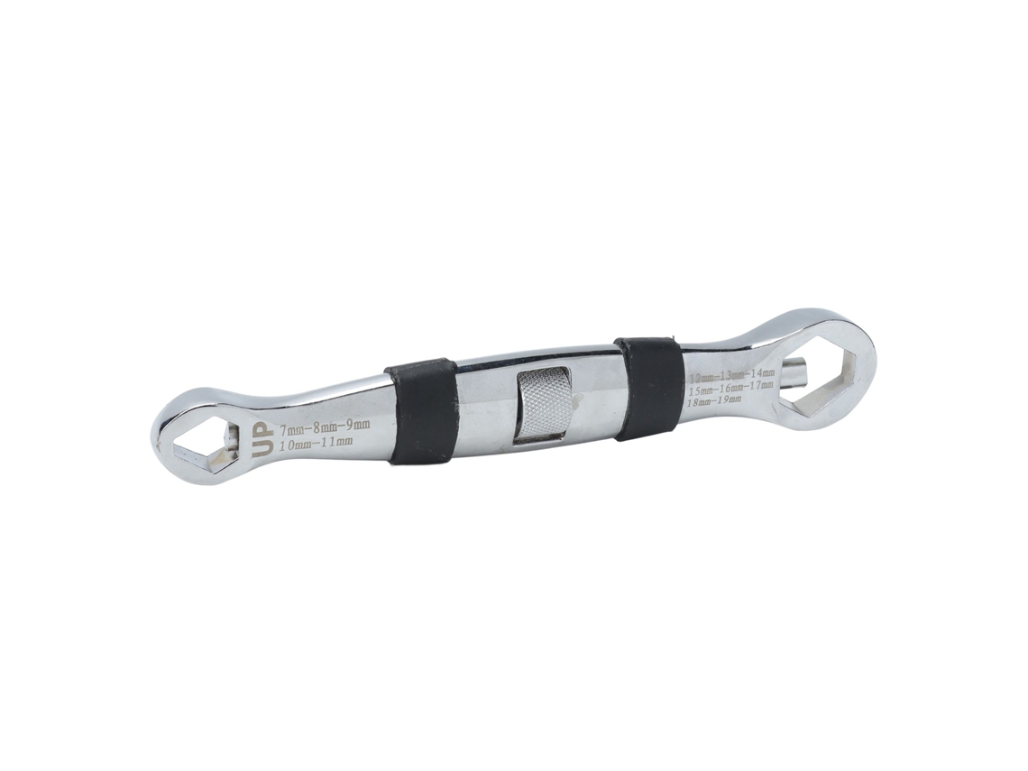 Llave Ajustable 23 En 1 De 7-19 Mm, Acero Cromo-vanadio, Mordaza Plana, Mango Corto, Multifuncional.