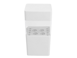 Estuche para secar y guardar brochas de maquillaje con 12 compartimentos, de silicona transpirable y a prueba de polvo, gran capacidad, color blanco.
