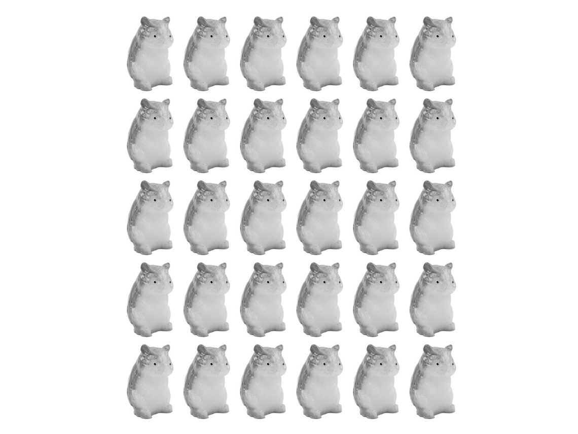 30 Figuras Miniatura De Hámster De Resina Para Casa De Muñecas 1/12 1/6 Gris