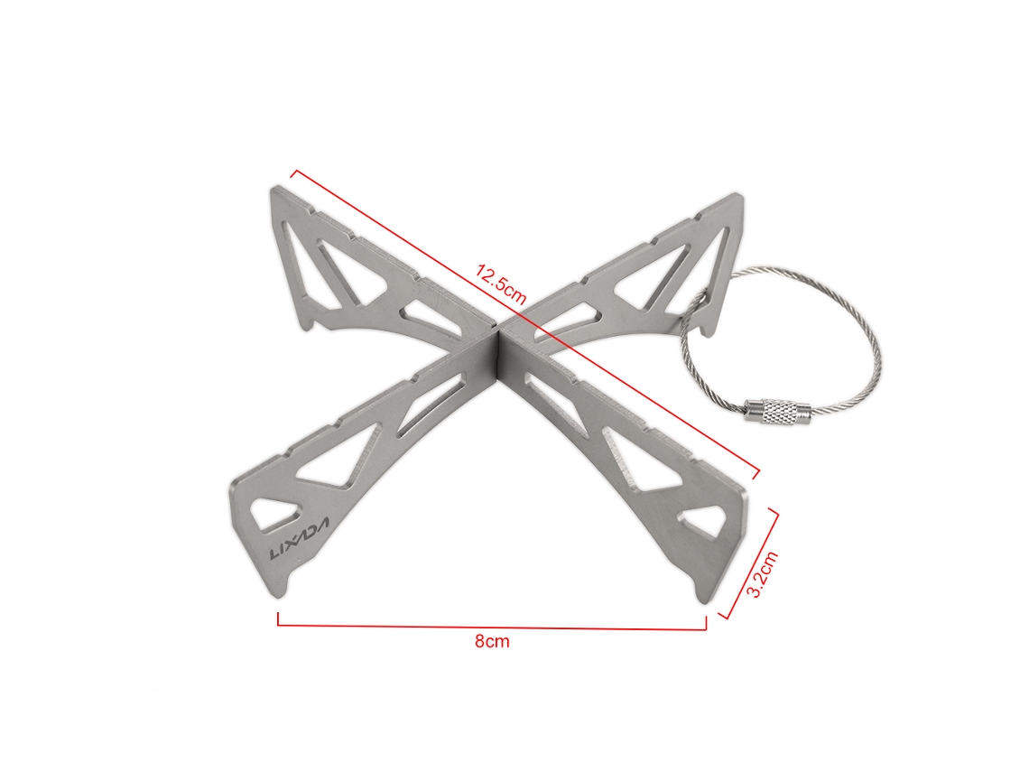 Soporte Portátil Para Estufa De Exterior Lixada, Barras Transversales De Titanio/acero Inoxidable Para Camping Y Senderismo.