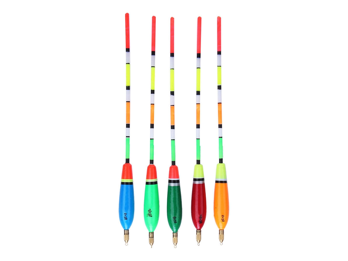 5 Encendedores De Madera De Balsa Con Indicador De Picada Para Aparejos De Pesca 6+2g