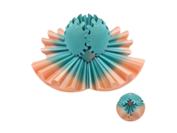 Bola Giratoria Con Engranajes Impresa En 3d Para Aliviar El Estrés En Adultos Y Niños, 7,1 Cm, Verde Y Naranja.