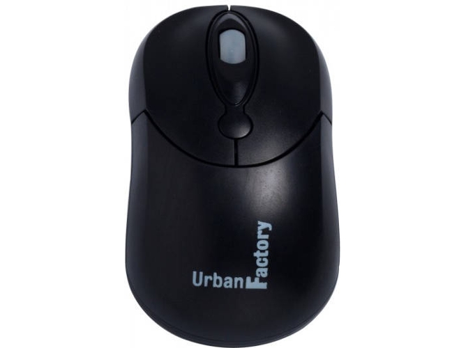 Ratón URBAN FACTORY Big Crazy Mouse (Óptico - 800 dpi - Negro)