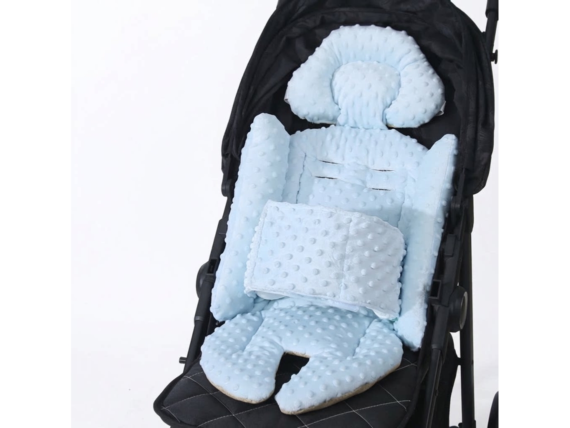 Cojín de felpa suave para cochecito de bebé con soporte abdominal cómodo y transpirable DIGITALLAB Azul