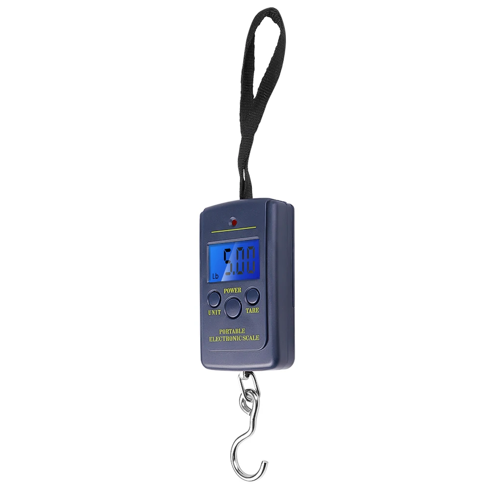 Balanza de cocina digital portátil con pantalla LCD, capacidad de 40 kg.