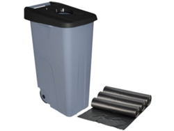 Contenedor Reciclo 110 litros abierto 3X Bolsas de basura de 10 unidades WELLHOME