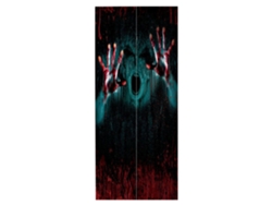 2026 Store-sticker De Puerta Autoadhesivo De Pvc Halloween Horrible Decoración De Pared Removable 90x200cm