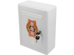 Buzón de pared blanca, con cerradura e impermeable, fabricado en metal y plástico, elegante