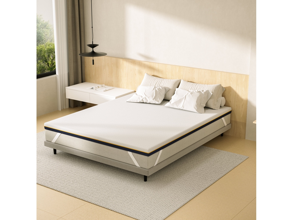 Colchón De 7,5 Cm D'épaisseur, 140 X 190 Cm, Mousse À Mémoire De Forme, Ergonomique, Lavable