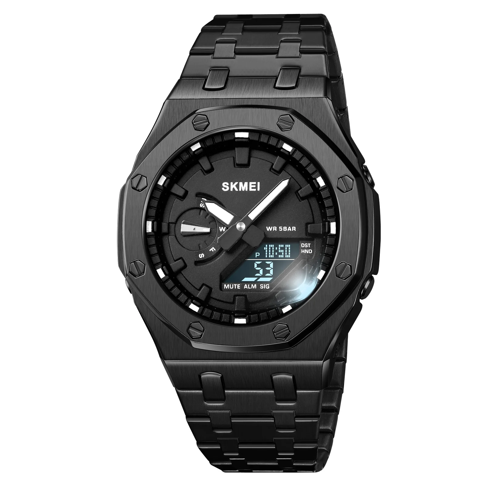 Reloj Deportivo Para Hombre (negro) De Cuarzo Resistente Al Agua Con Retroiluminación Y Visualización De Fecha.