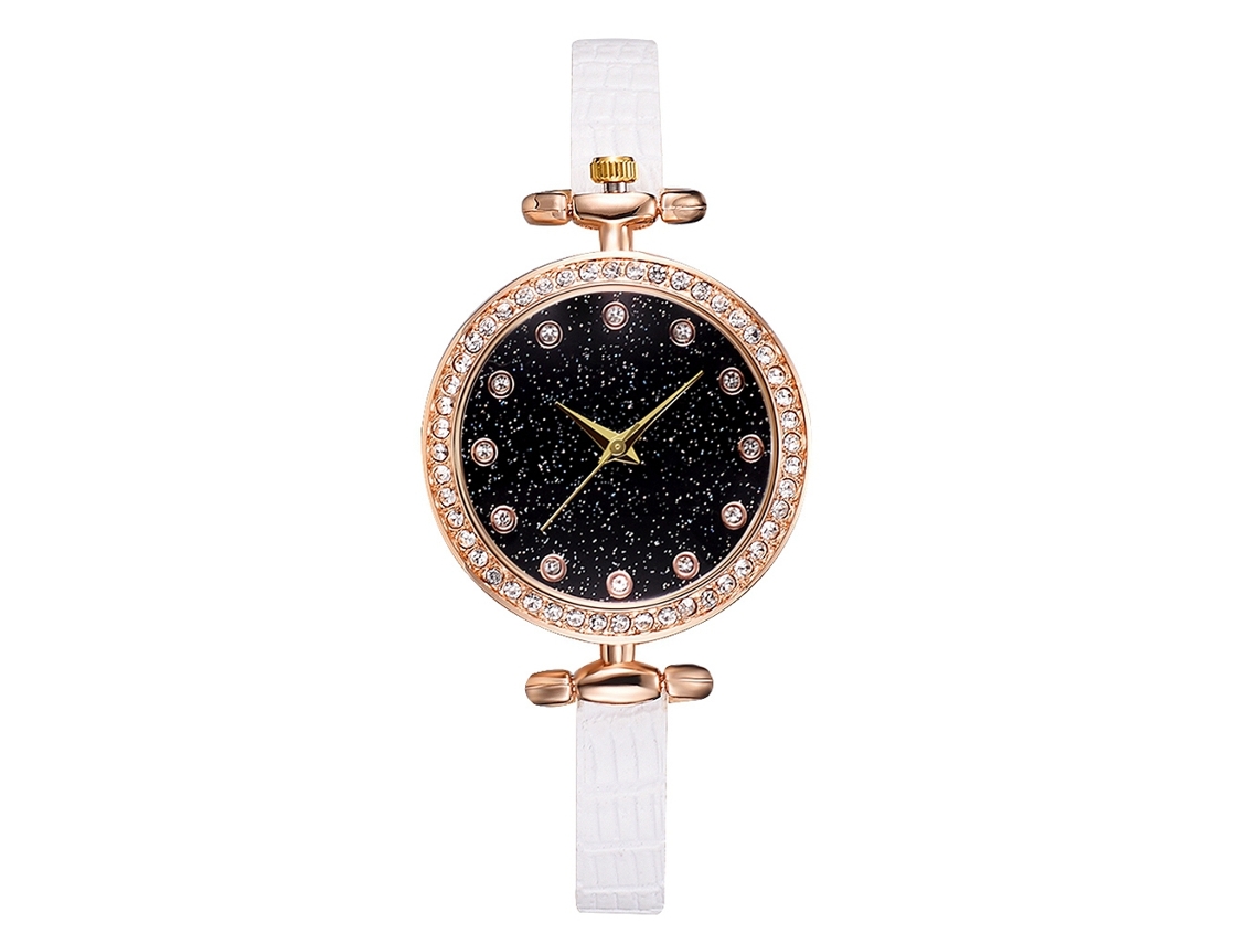 Reloj De Pulsera De Cuarzo Para Mujer, Estilo Casual Elegante Y Moderno, Color Blanco.