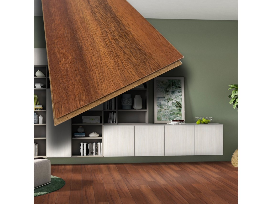 Suelo Laminado Click Cepillado 7 Mm Doussie Merbau 197X1205 10 Años De Garantía PARQUET ETERNO