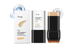 Base de maquillaje hidratante en barra con SPF 50, tono natural.