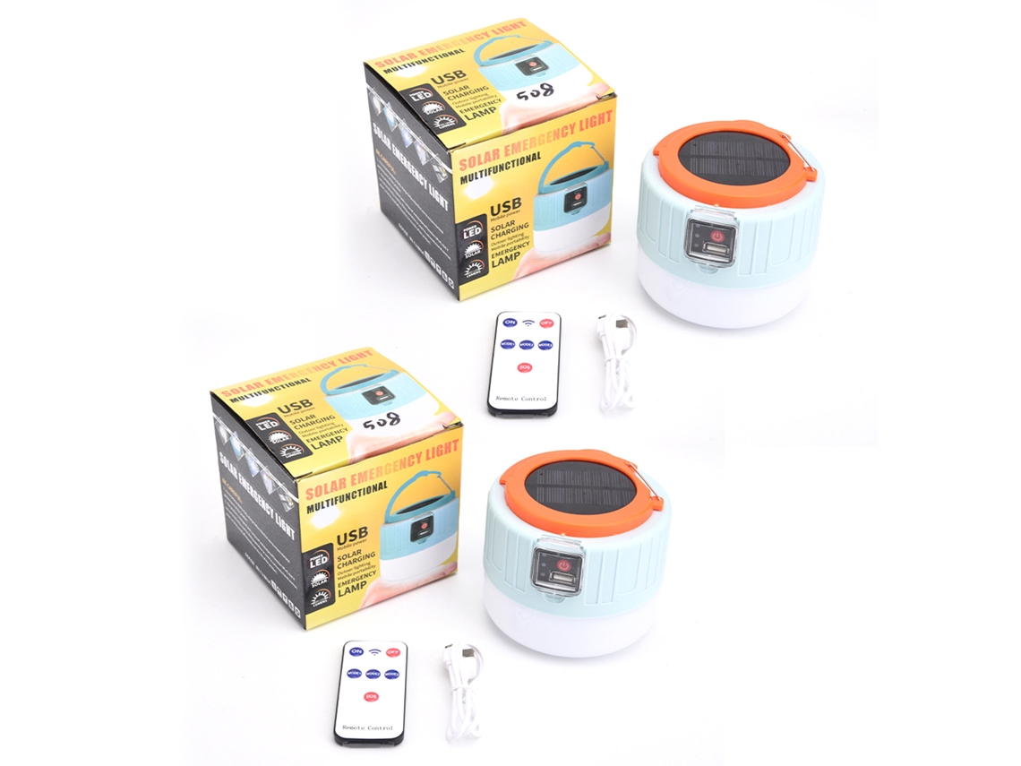 Linternas solares recargables para camping con control remoto IP6 y 3 modos PRIMEBOX
