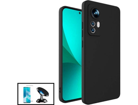 Kit Carcasa + Protector de Pantalla + Soporte Xiaomi 12X GIFT4ME Negro