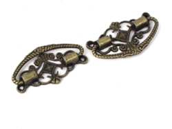 Tirador De Madera Para Caja De Joyería Estilo Retro, 48x28 Mm, Tono Bronce, 2 Piezas
