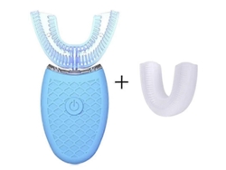 Cepillo de dientes eléctrico sónico para adultos con forma de U, rotación de 360 ​​grados, carga USB y función de limpieza dental. GOKOCO