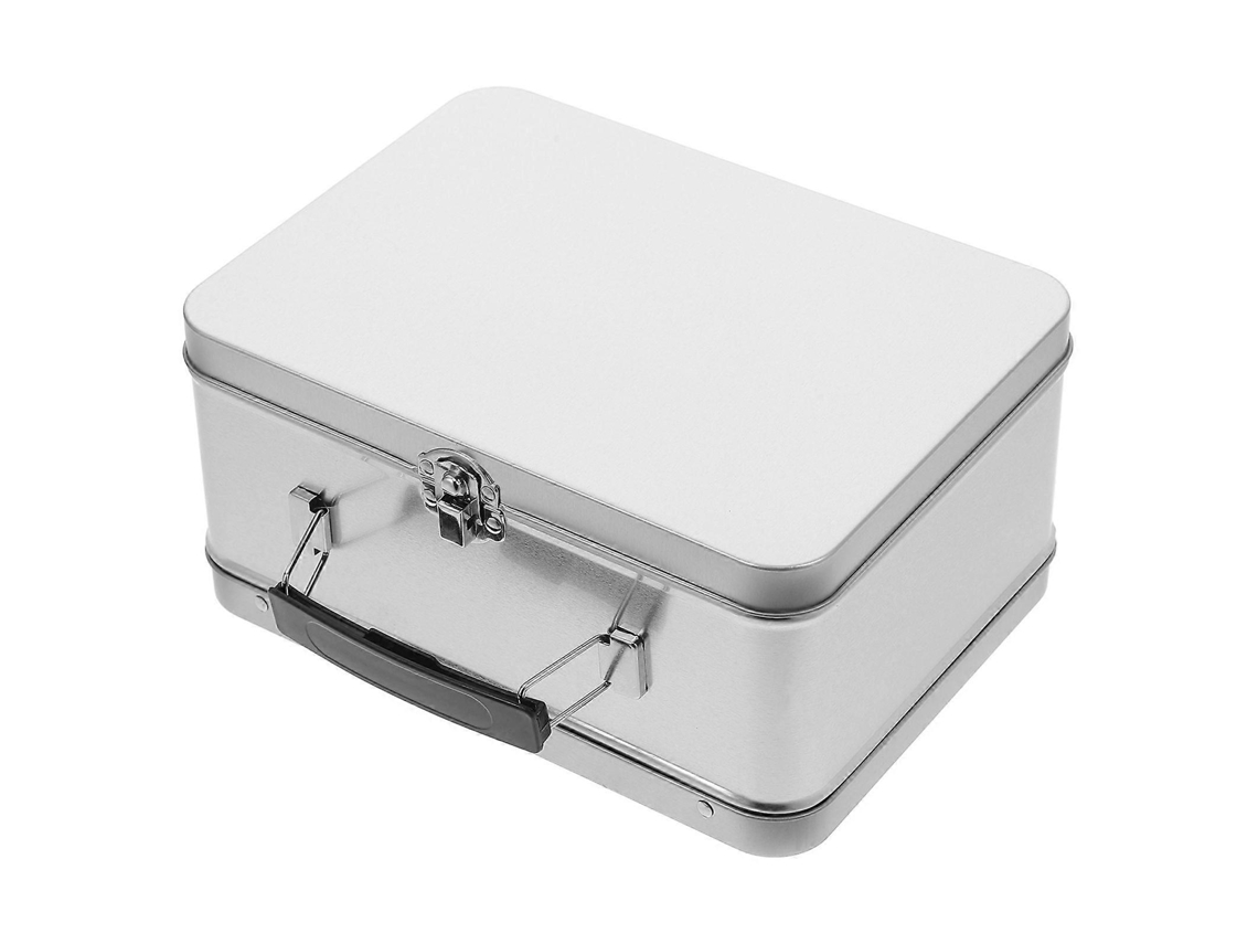 Lonchera Vintage De Lata Hazlo Tú Mismo, Caja De Metal Con Asa, Lata De Metal Portátil Con Tapa Para Almacenamiento De Alimentos Webake