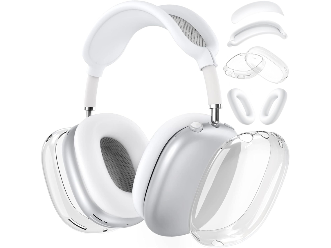 Funda De Silicona Para Airpods Max, Tpu Suave, A Prueba De Golpes Y Resistente A Los Arañazos, Juego De 4 Piezas. Blanco Czhhmart