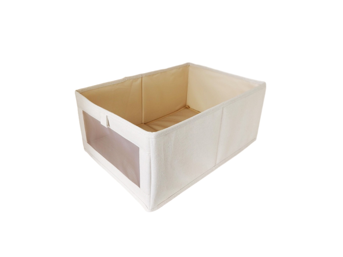 Cesta transparente para guardar ropa y juguetes (28x18x4cm) Kofihety