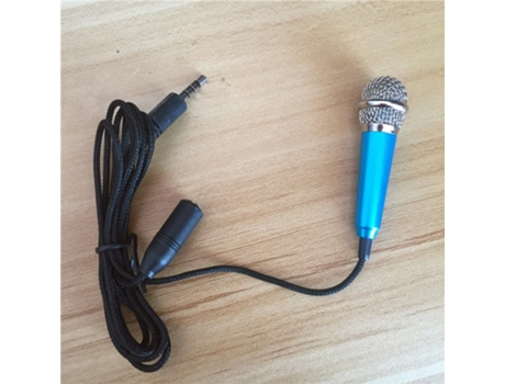 Mini microfone de mão[azul]