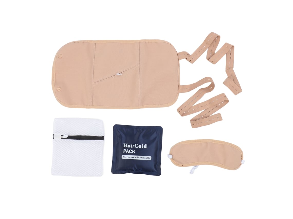 Kit De Vendaje De Compresión Corporal Reutilizable Y Ajustable De Algodón Orgánico Con Aceite De Ricino