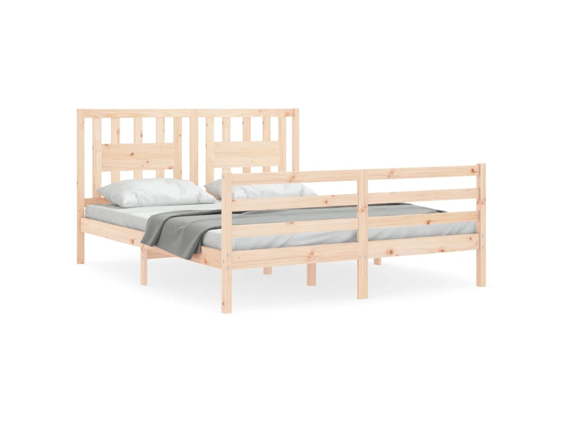 Maison Exclusive Estructura de cama de matrimonio madera maciza