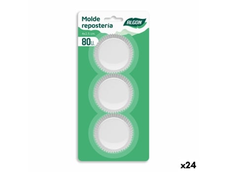 Moldes para Magdalenas ALGON Blanco Desechables (24 Unidades)